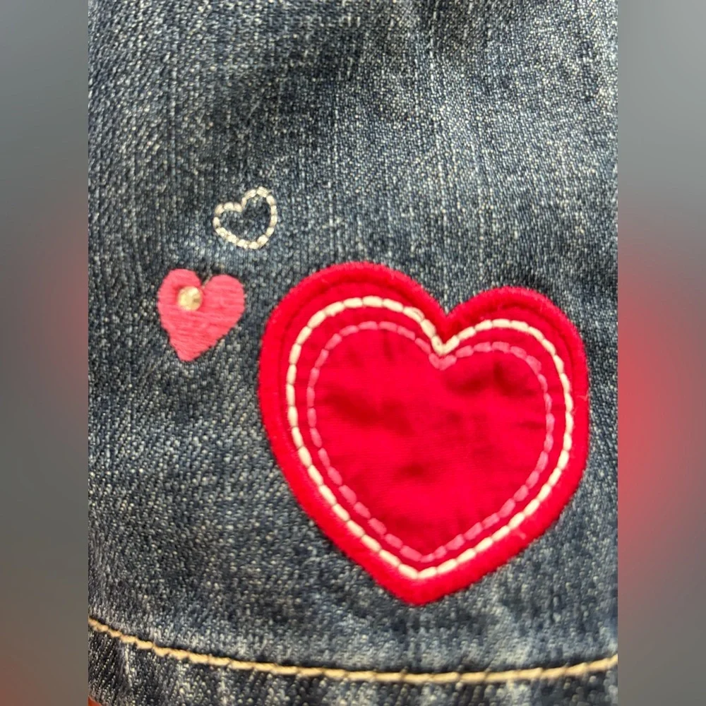 Gymboree Girls Heart Belted Jean Skort